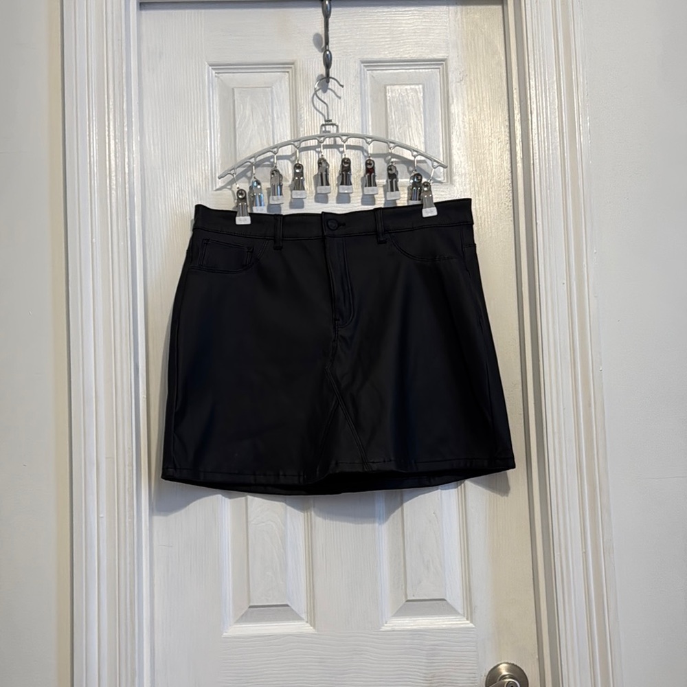 Primark Black Pleather Skirt